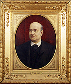 Ritratto dell’accademico, dipinto su tela della seconda metà del sec. XIX di Egisto Sarri (Figline Val d’Arno 1837 - Firenze 1901).
