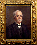 Ritratto dell’accademico, dipinto su tela del sec. XX (datato 11 novembre 1908) di Antonio Solvetti (Colle Val d’Elsa 1854 -1931).